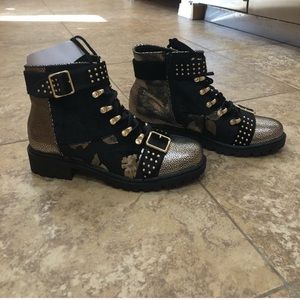 Shoe Republic LA fuzzy punk boots. NWOB